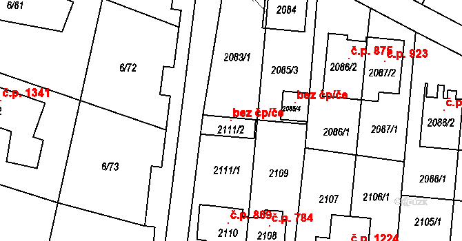 Praha 147028426 na parcele st. 2111/2 v KÚ Suchdol, Katastrální mapa
