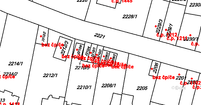 Tachov 38326426 na parcele st. 2210/2 v KÚ Tachov, Katastrální mapa
