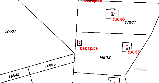 Trnová 39605426 na parcele st. 174 v KÚ Trnová u Jíloviště, Katastrální mapa