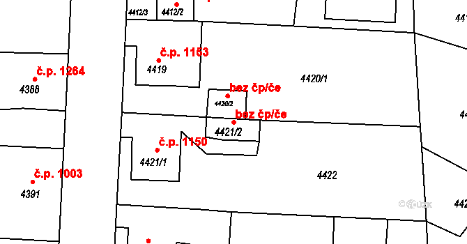 Česká Lípa 39744426 na parcele st. 4421/2 v KÚ Česká Lípa, Katastrální mapa