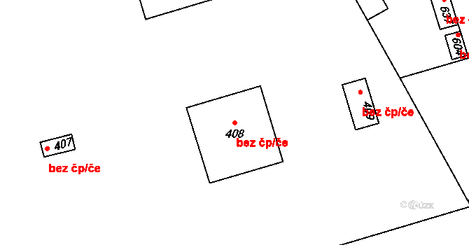 Zlín 41195426 na parcele st. 408 v KÚ Louky nad Dřevnicí, Katastrální mapa