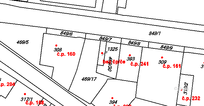 Osek 41415426 na parcele st. 1325 v KÚ Osek u Duchcova, Katastrální mapa