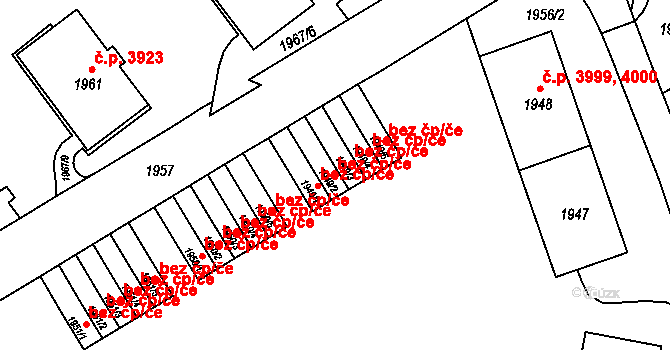 Chomutov 42040426 na parcele st. 1949/2 v KÚ Chomutov I, Katastrální mapa