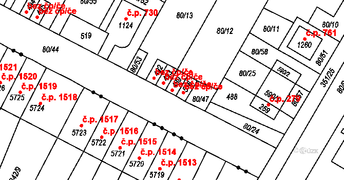 Pardubice 42057426 na parcele st. 489 v KÚ Studánka, Katastrální mapa