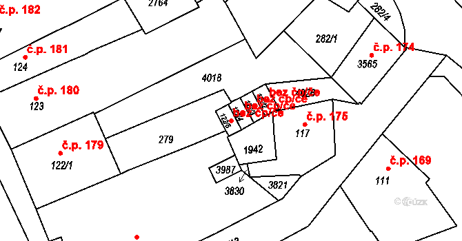 Vrchlabí 45043426 na parcele st. 122/5 v KÚ Vrchlabí, Katastrální mapa
