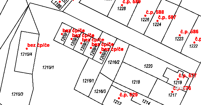 Rýmařov 46322426 na parcele st. 1209/5 v KÚ Rýmařov, Katastrální mapa