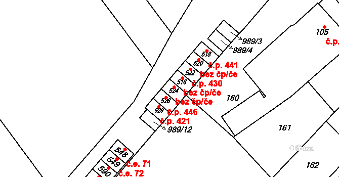 Kokory 47815426 na parcele st. 524 v KÚ Kokory, Katastrální mapa