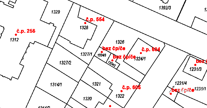 Chotěboř 48440426 na parcele st. 1324/3 v KÚ Chotěboř, Katastrální mapa