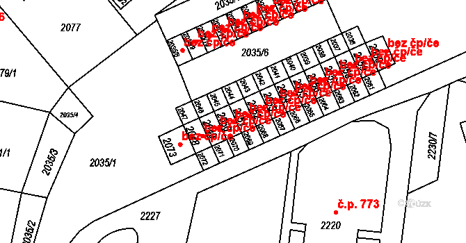 Zruč nad Sázavou 50458426 na parcele st. 2050 v KÚ Zruč nad Sázavou, Katastrální mapa
