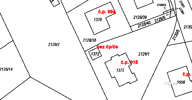 Lišov 147772427 na parcele st. 1373 v KÚ Lišov, Katastrální mapa