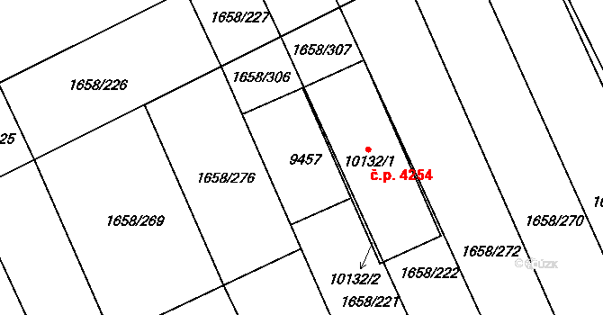 Hodonín 4254 na parcele st. 9457 v KÚ Hodonín, Katastrální mapa