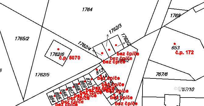 Jablonec nad Nisou 38456427 na parcele st. 1762/4 v KÚ Mšeno nad Nisou, Katastrální mapa