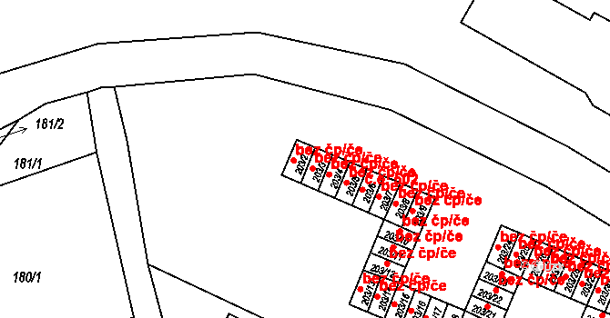 Tachov 43281427 na parcele st. 203/2 v KÚ Tachov, Katastrální mapa