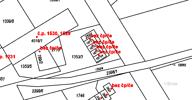 Hranice 44641427 na parcele st. 1871/3 v KÚ Hranice, Katastrální mapa