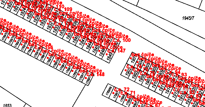 Tachov 49866427 na parcele st. 1848 v KÚ Tachov, Katastrální mapa