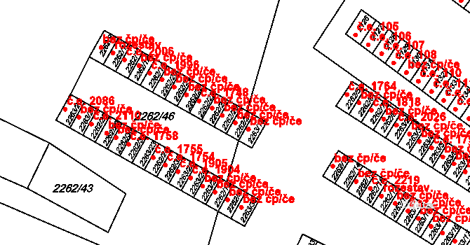 Jirkov 50125427 na parcele st. 2262/27 v KÚ Jirkov, Katastrální mapa