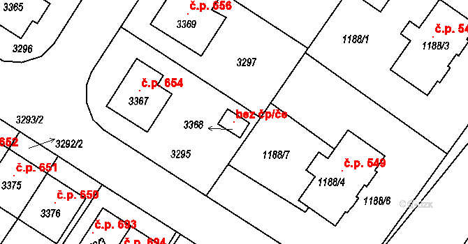 Kamenice nad Lipou 102986428 na parcele st. 3368 v KÚ Kamenice nad Lipou, Katastrální mapa