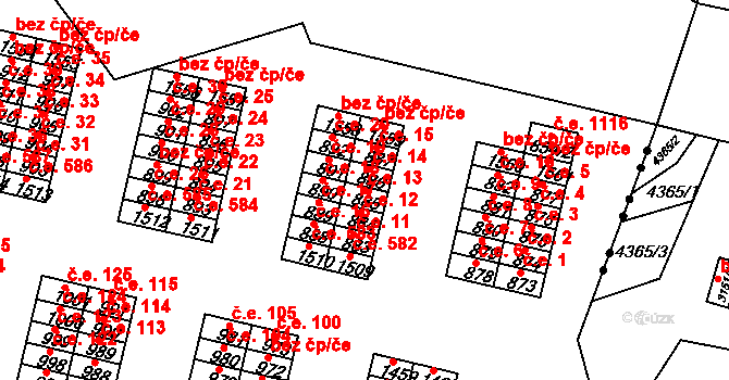 Řetenice 13, Teplice na parcele st. 885 v KÚ Teplice-Řetenice, Katastrální mapa
