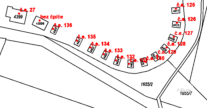 Žamberk 133 na parcele st. 4403 v KÚ Žamberk, Katastrální mapa
