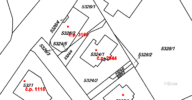 Varnsdorf 2944 na parcele st. 5324/1 v KÚ Varnsdorf, Katastrální mapa