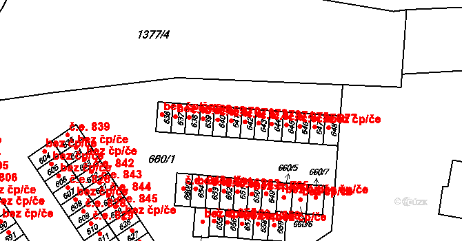 Kopřivnice 871 na parcele st. 641 v KÚ Kopřivnice, Katastrální mapa