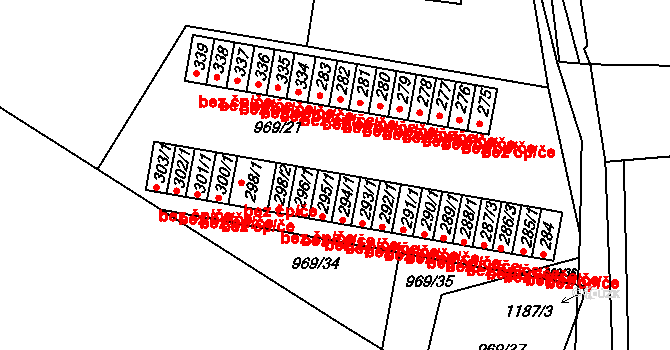 Těchonín 39425428 na parcele st. 296/1 v KÚ Těchonín, Katastrální mapa