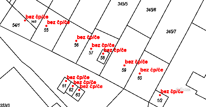 Pšov 41258428 na parcele st. 58 v KÚ Kobylé, Katastrální mapa