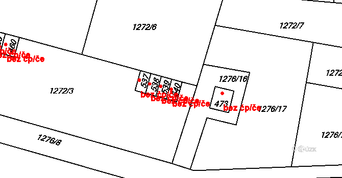 Bystřice 41669428 na parcele st. 540 v KÚ Bystřice u Benešova, Katastrální mapa