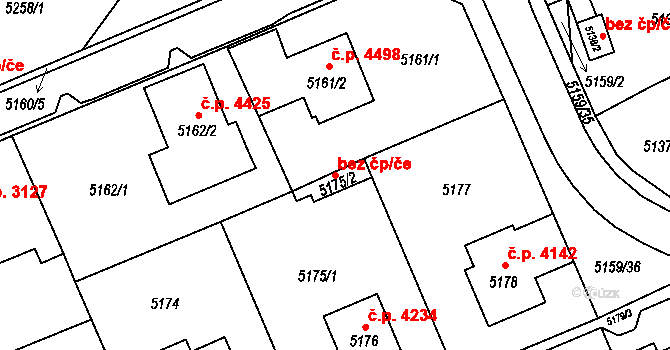 Chomutov 43596428 na parcele st. 5175/2 v KÚ Chomutov I, Katastrální mapa