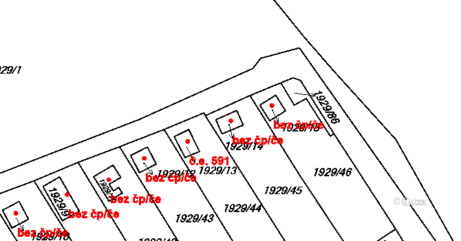 Klášterec nad Ohří 45083428 na parcele st. 1929/14 v KÚ Miřetice u Klášterce nad Ohří, Katastrální mapa