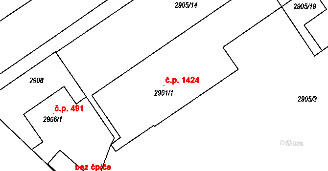 Bystřice nad Pernštejnem 50203428 na parcele st. 2901/1 v KÚ Bystřice nad Pernštejnem, Katastrální mapa