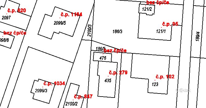 Letovice 104869429 na parcele st. 476 v KÚ Třebětín u Letovic, Katastrální mapa