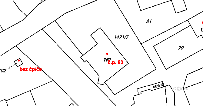 Lipenec 53, Lipno na parcele st. 161 v KÚ Lipenec, Katastrální mapa