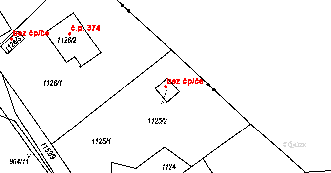 Jince 22515429 na parcele st. 1125/2 v KÚ Jince, Katastrální mapa