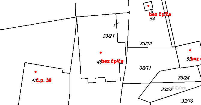 Bolkov 47429429 na parcele st. 49 v KÚ Bolkov u Roupova, Katastrální mapa