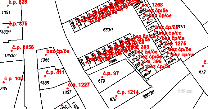 Litoměřice 47626429 na parcele st. 680/14 v KÚ Litoměřice, Katastrální mapa