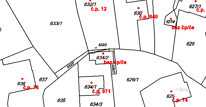 Dětmarovice 48355429 na parcele st. 634/2 v KÚ Dětmarovice, Katastrální mapa