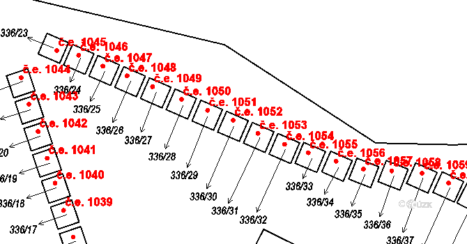 Květušín 1052, Polná na Šumavě na parcele st. 336/30 v KÚ Polná na Šumavě, Katastrální mapa