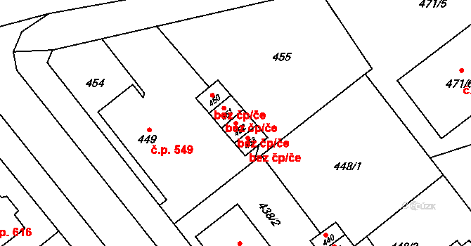 Velká Bystřice 40893430 na parcele st. 452 v KÚ Velká Bystřice, Katastrální mapa
