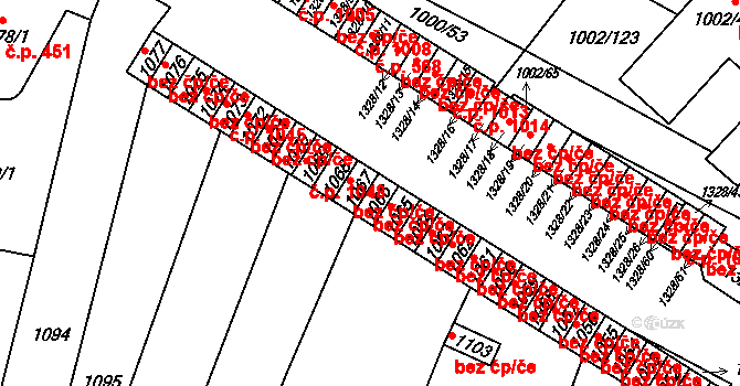 Brodek u Přerova 43815430 na parcele st. 1066 v KÚ Brodek u Přerova, Katastrální mapa