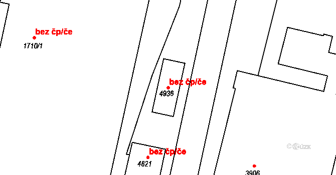 Žamberk 45545430 na parcele st. 4936 v KÚ Žamberk, Katastrální mapa