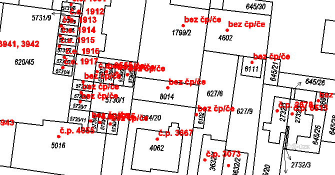 Zlín 47744430 na parcele st. 8014 v KÚ Zlín, Katastrální mapa