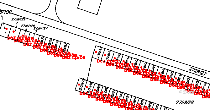 Holešov 49231430 na parcele st. 2728/46 v KÚ Holešov, Katastrální mapa