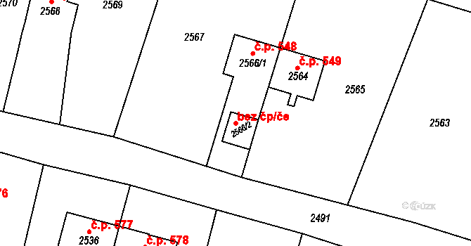 Vratimov 99116430 na parcele st. 2566/2 v KÚ Vratimov, Katastrální mapa