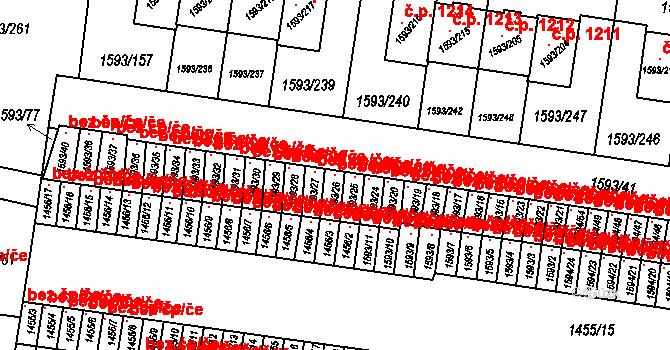 Kosmonosy 116521431 na parcele st. 1593/26 v KÚ Kosmonosy, Katastrální mapa
