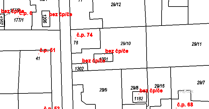 Hovorčovice 145794431 na parcele st. 1301 v KÚ Hovorčovice, Katastrální mapa
