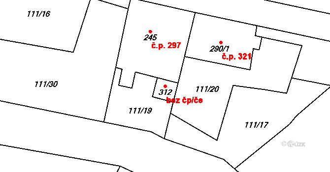 Josefův Důl 38443431 na parcele st. 312 v KÚ Josefův Důl u Jablonce nad Nisou, Katastrální mapa