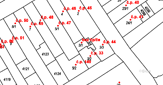 Lanškroun 39412431 na parcele st. 3/1 v KÚ Lanškroun, Katastrální mapa