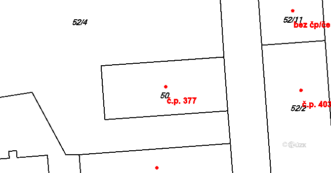 Hnojník 40328431 na parcele st. 50 v KÚ Hnojník, Katastrální mapa
