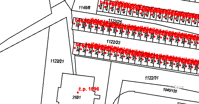 Rožnov pod Radhoštěm 41700431 na parcele st. 3475 v KÚ Rožnov pod Radhoštěm, Katastrální mapa